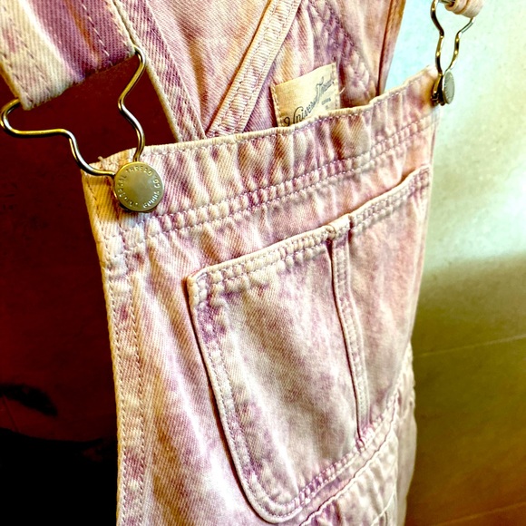 Pink Acid Wash 90’s Overalls - Picture 2 of 5